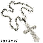STAINLESS STEEL CROSS AND NECKLACE