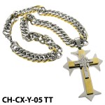 STAINLESS STEEL CROSS AND NECKLACE