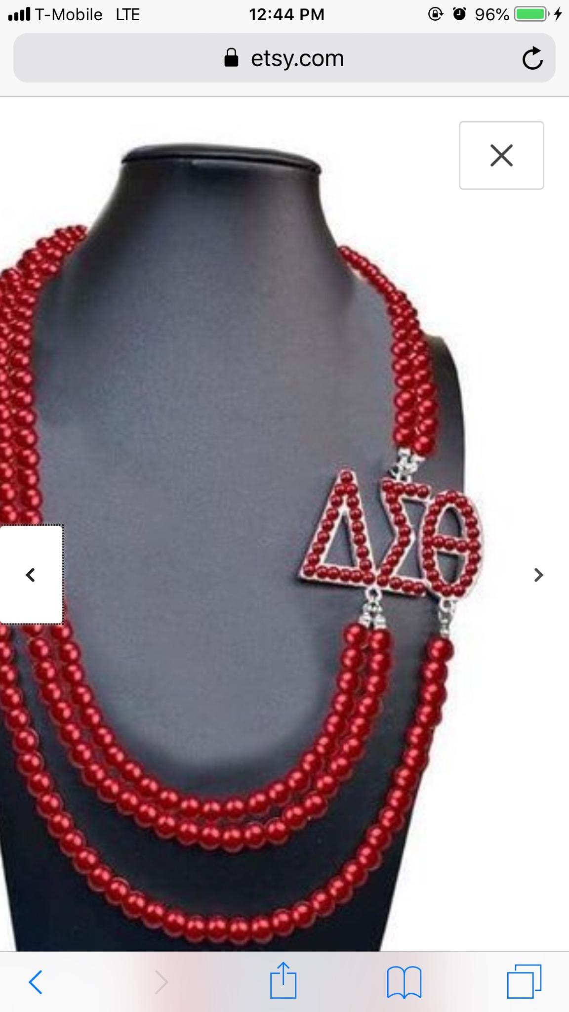 Necklace Red Pearl