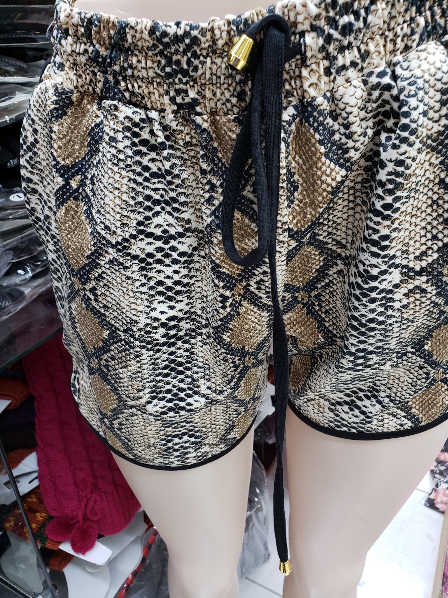 Snake print shorts
