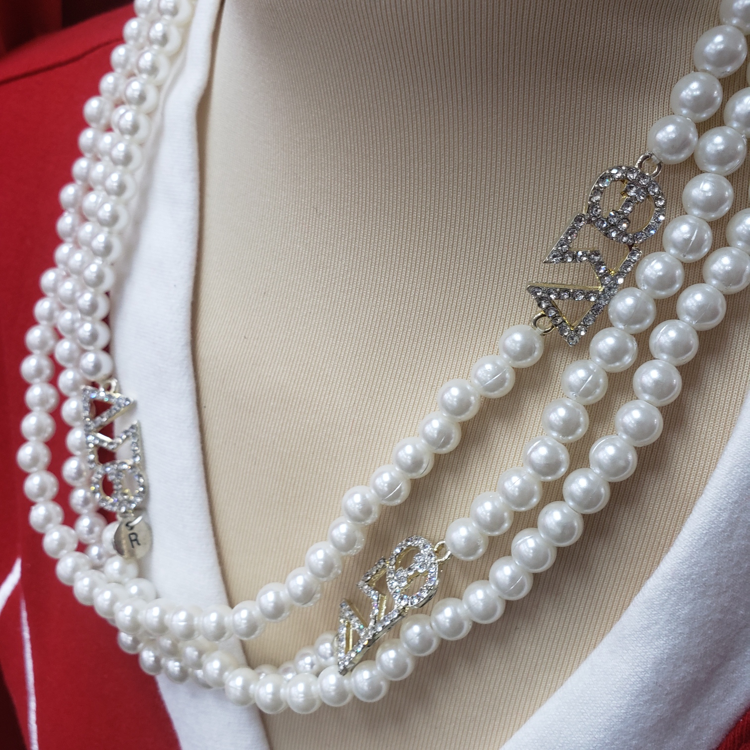 Necklace Pearl 28" layered