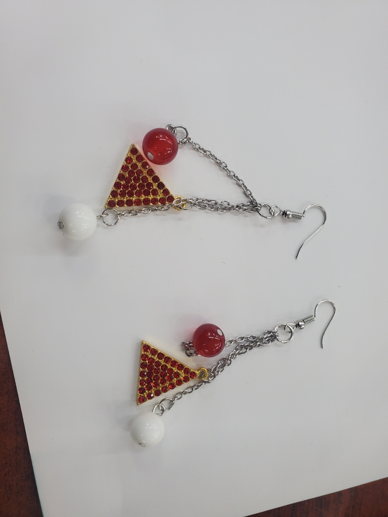 Delta earrings dangling