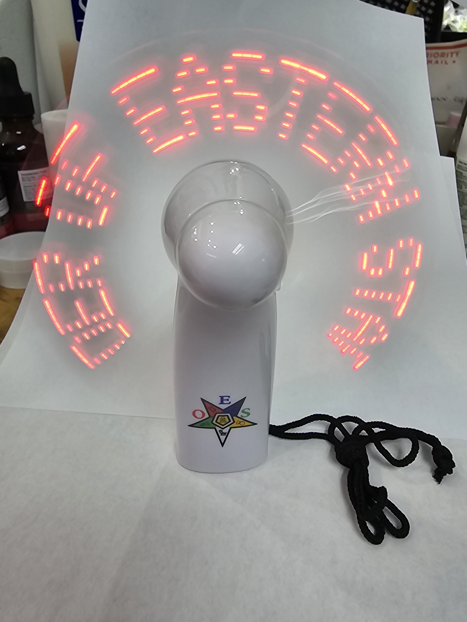 Fan with LED Message