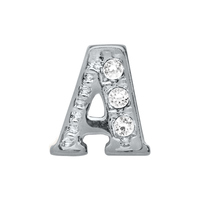 Crystal Silver Initial A -- Z