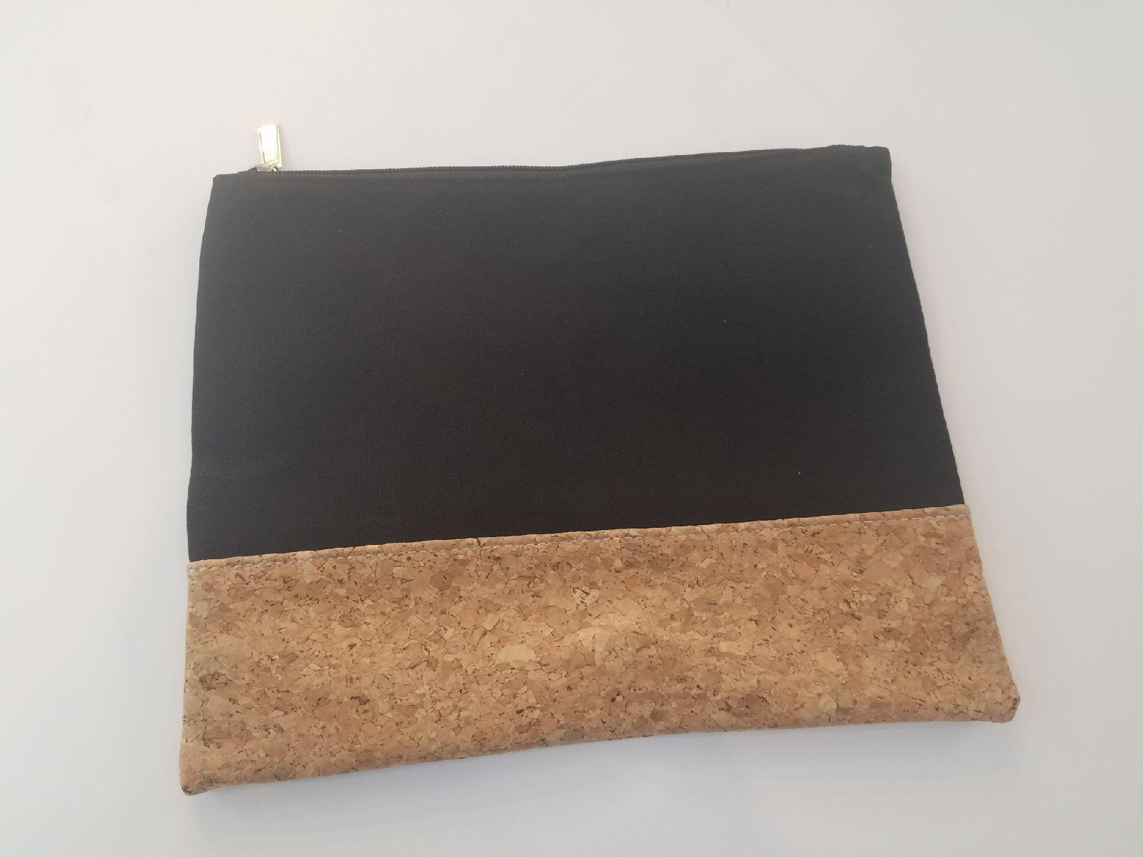 Cork Black Cosmetic Bag