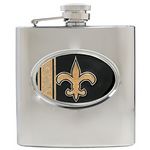New Orleans Saints 6oz Stainless Steel Flask (Oval Logo)