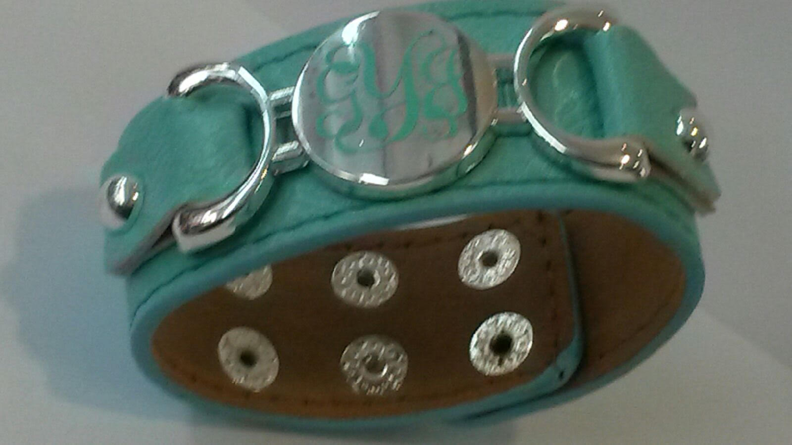 Leather bracelet Turquoise