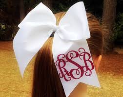 White cheer bow